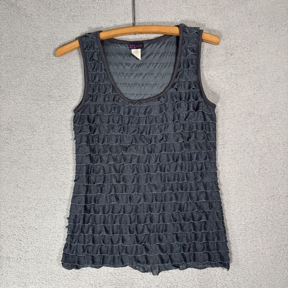 Vintage Agenda Tank Top Women’s Size S Ruffle Grunge Y2K 00s Girl Coquette Ditsy